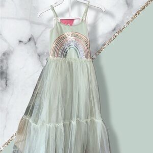 Cotton On Mint Green Sequin Rainbow Dress